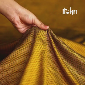 Black - Karnataka Weave Cotton Khun Fabric 17