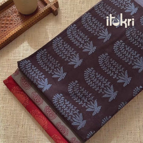 Bagh Hand Block Print Natural Dyed Cotton Fabric 01