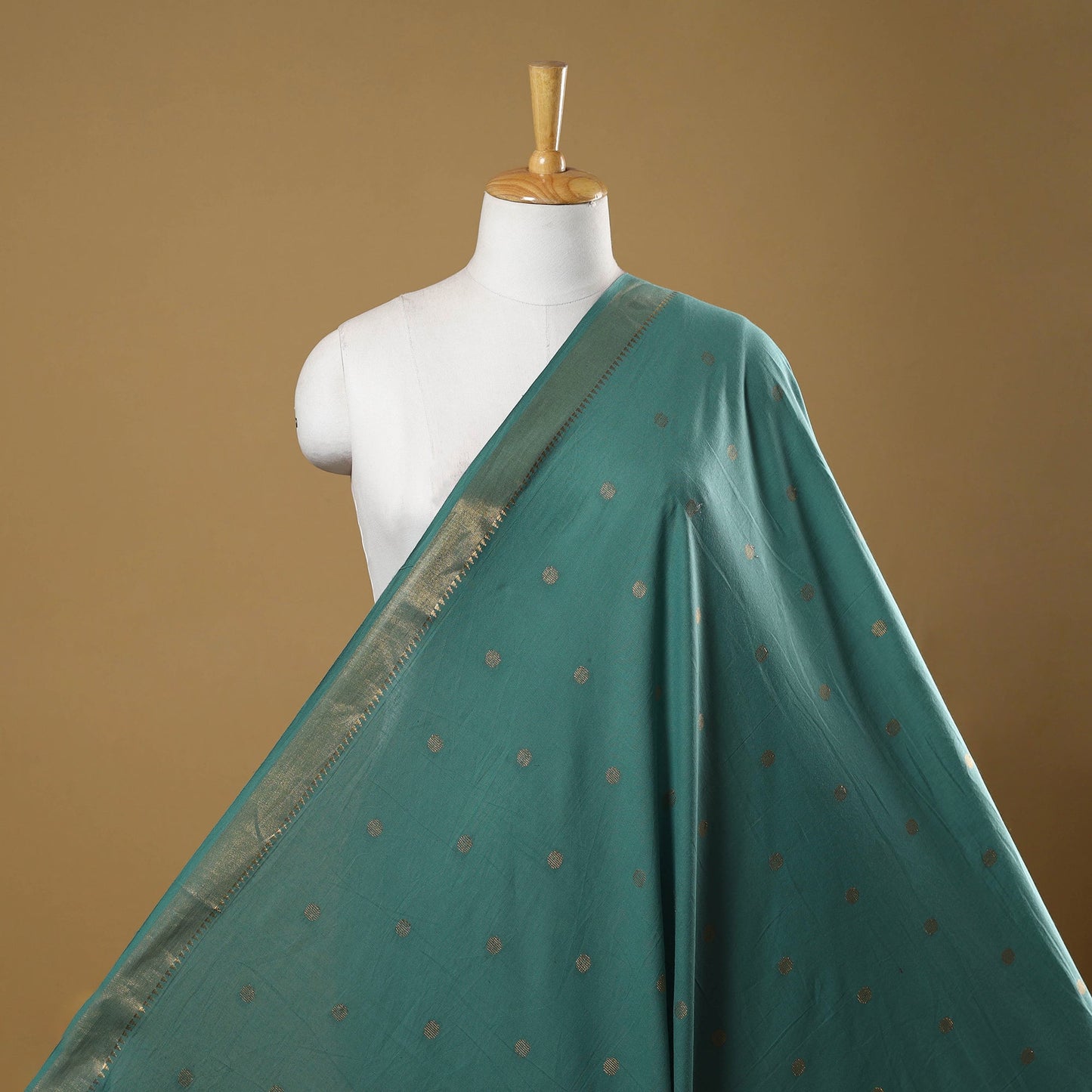 Prewashed cotton zati buti jacquard fabric with border 17