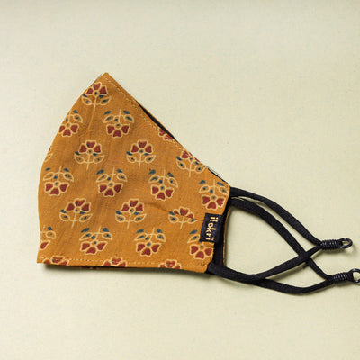   Ajrakh Block Printed Cotton 3 Layer Snug Fit Face Cover 