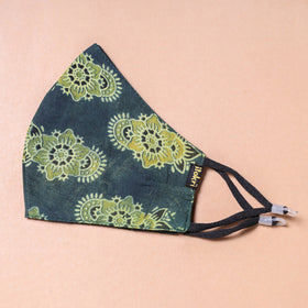  Ajrakh Block Printed Cotton 3 Layer Snug Fit Face Cover 