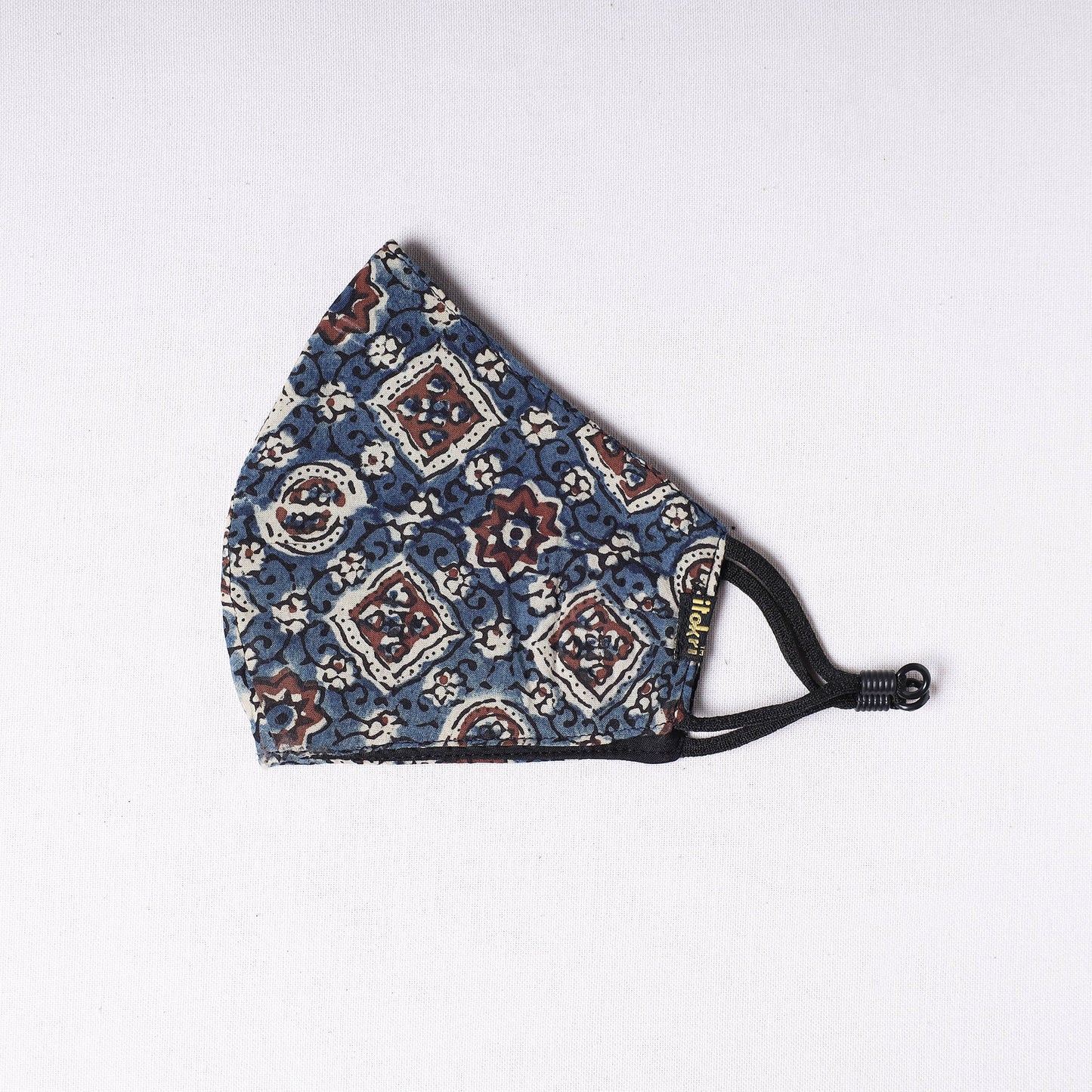 Ajrakh Block Printed Cotton 3 Layer Snug Fit Face Cover 