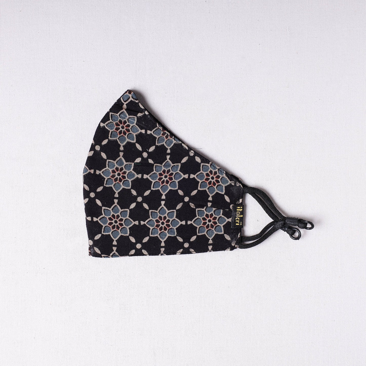  Ajrakh Block Printed Cotton 3 Layer Snug Fit Face Cover 
