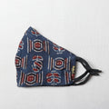  Ajrakh Block Printed Cotton 3 Layer Snug Fit Face Cover 