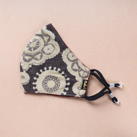  Ajrakh Block Printed Cotton 3 Layer Snug Fit Face Cover 