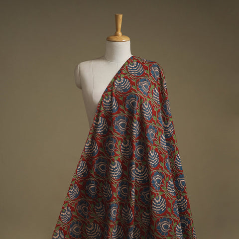 Printed cotton kalamkari fabric 01 - handcrafted