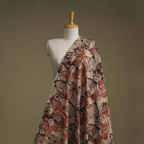 Printed cotton kalamkari fabric 16 - handcrafted