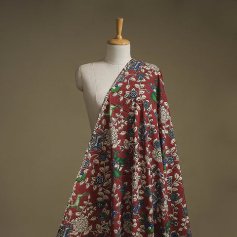 Printed cotton kalamkari fabric 19 - handcrafted