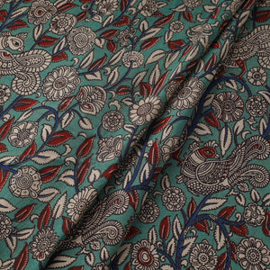 Printed cotton kalamkari fabric 28 - handcrafted
