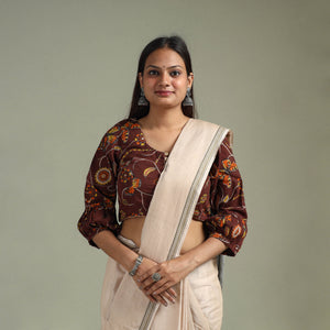 Printed cotton kalamkari readymade blouse 08 - handcrafted