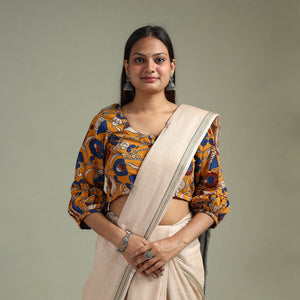 Printed cotton kalamkari readymade blouse 10 - handcrafted