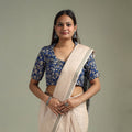 Printed cotton kalamkari readymade blouse 11 - handcrafted
