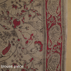 Printed cotton kalamkari saree 01 - handcrafted