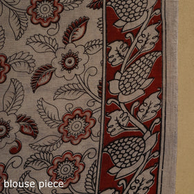 Printed cotton kalamkari saree 03 - handcrafted