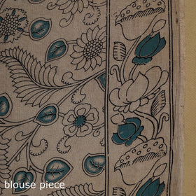 Printed cotton kalamkari saree 05 - handcrafted