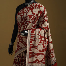 Printed cotton kalamkari saree 06 - handcrafted