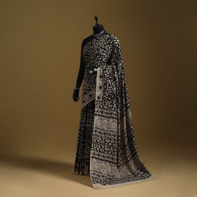 Printed cotton kalamkari saree 09 - handcrafted