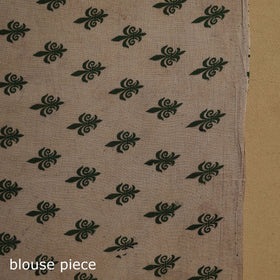 Printed cotton kalamkari saree 11 - handcrafted