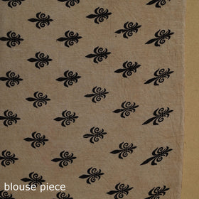 Printed cotton kalamkari saree 12 - handcrafted