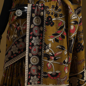 Printed cotton kalamkari saree 13 - handcrafted