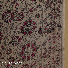 Printed cotton kalamkari saree 14 - handcrafted