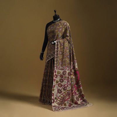 Printed cotton kalamkari saree 14 - handcrafted