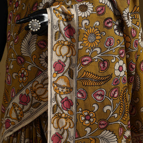 Printed cotton kalamkari saree 18 - handcrafted
