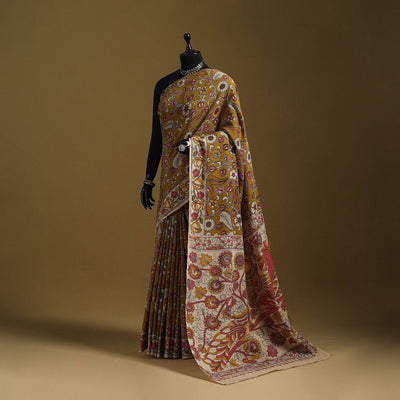 Printed cotton kalamkari saree 18 - handcrafted