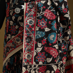 Printed cotton kalamkari saree 19 - handcrafted
