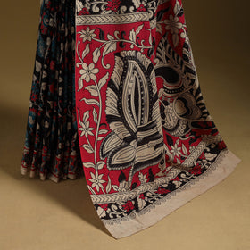 Printed cotton kalamkari saree 19 - handcrafted