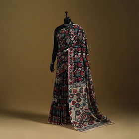 Printed cotton kalamkari saree 20 - handcrafted
