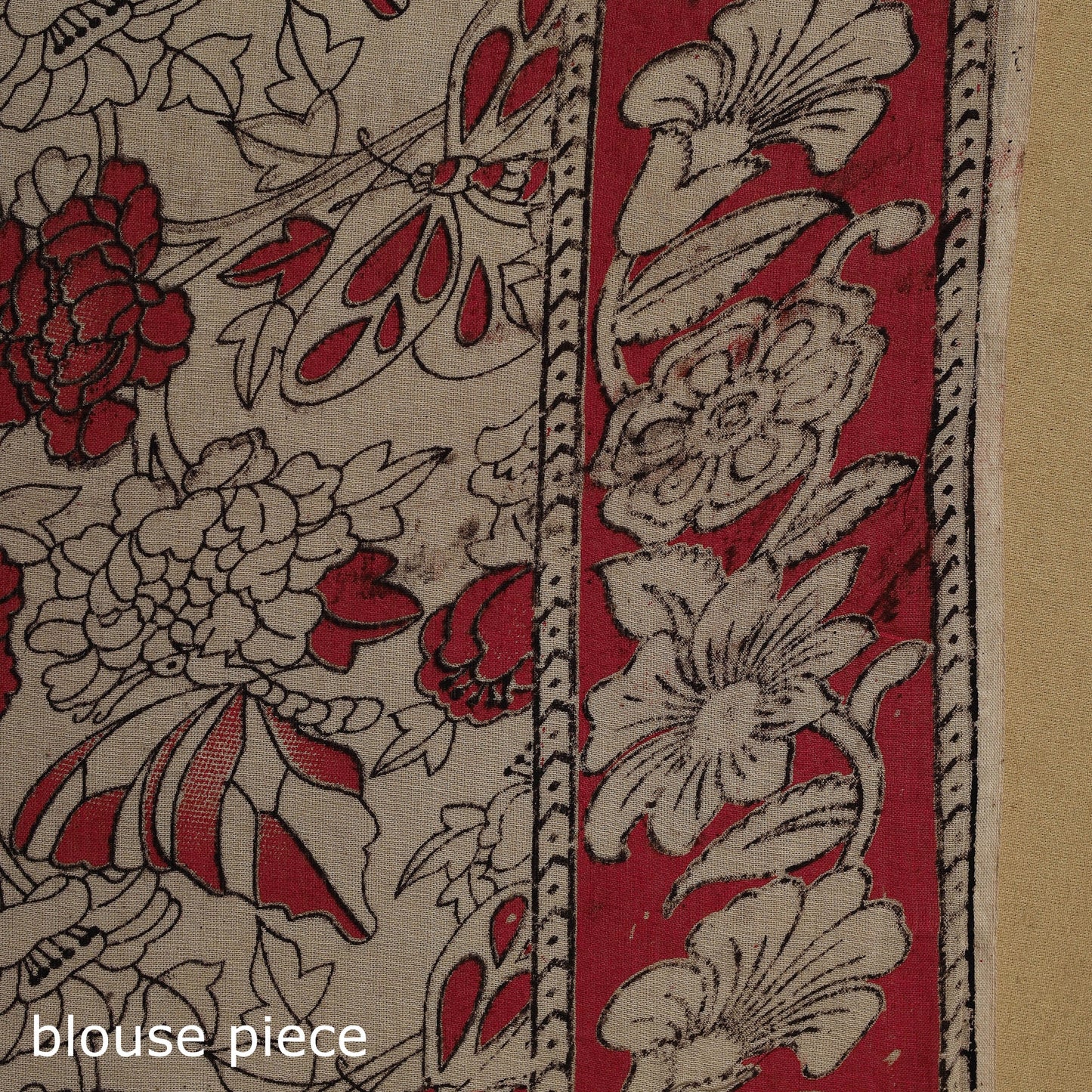 Printed cotton kalamkari saree 20 - handcrafted