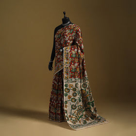 Printed cotton kalamkari saree 27 - handcrafted