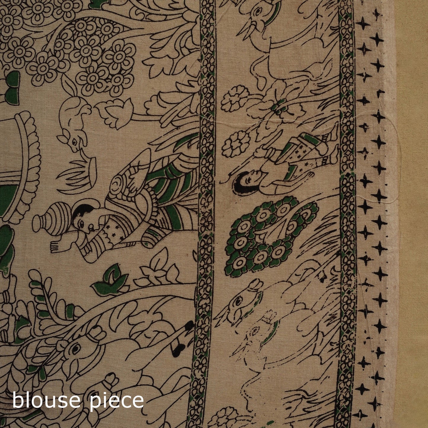 Printed cotton kalamkari saree 28 - handcrafted