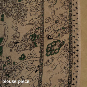 Printed cotton kalamkari saree 28 - handcrafted