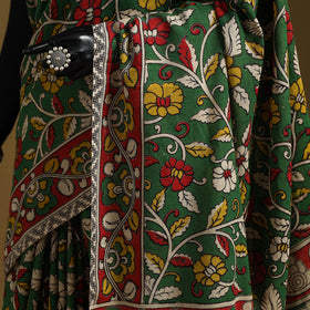 Printed cotton kalamkari saree 29 - handcrafted