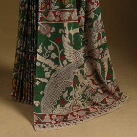 Printed cotton kalamkari saree 29 - handcrafted