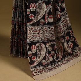 Printed cotton kalamkari saree 30 - handcrafted