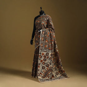 Printed cotton kalamkari saree 31 - handcrafted