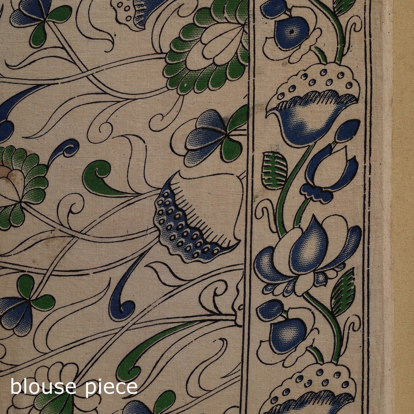 Printed cotton kalamkari saree 32 - handcrafted