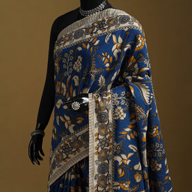 Printed cotton kalamkari saree 34 - handcrafted