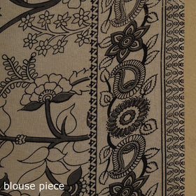 Printed cotton kalamkari saree 34 - handcrafted