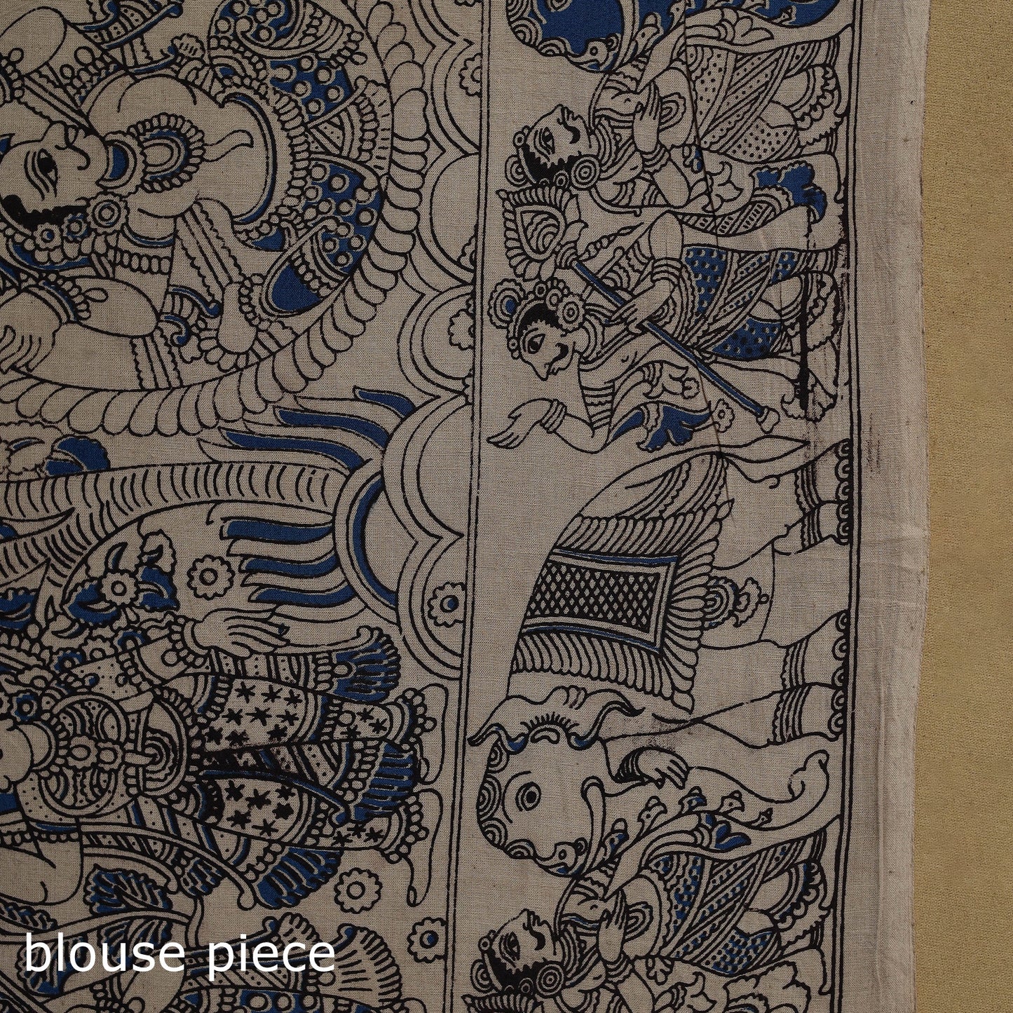 Printed cotton kalamkari saree 35 - handcrafted