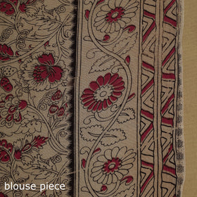 Printed cotton kalamkari saree 37 - handcrafted