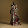 Printed cotton kalamkari saree 38 - handcrafted