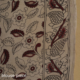 Printed cotton kalamkari saree 39 - handcrafted