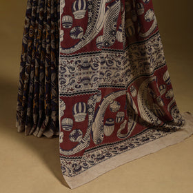 Printed cotton kalamkari saree 39 - handcrafted