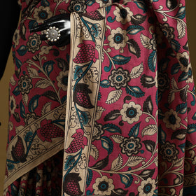 Printed cotton kalamkari saree 42 - handcrafted