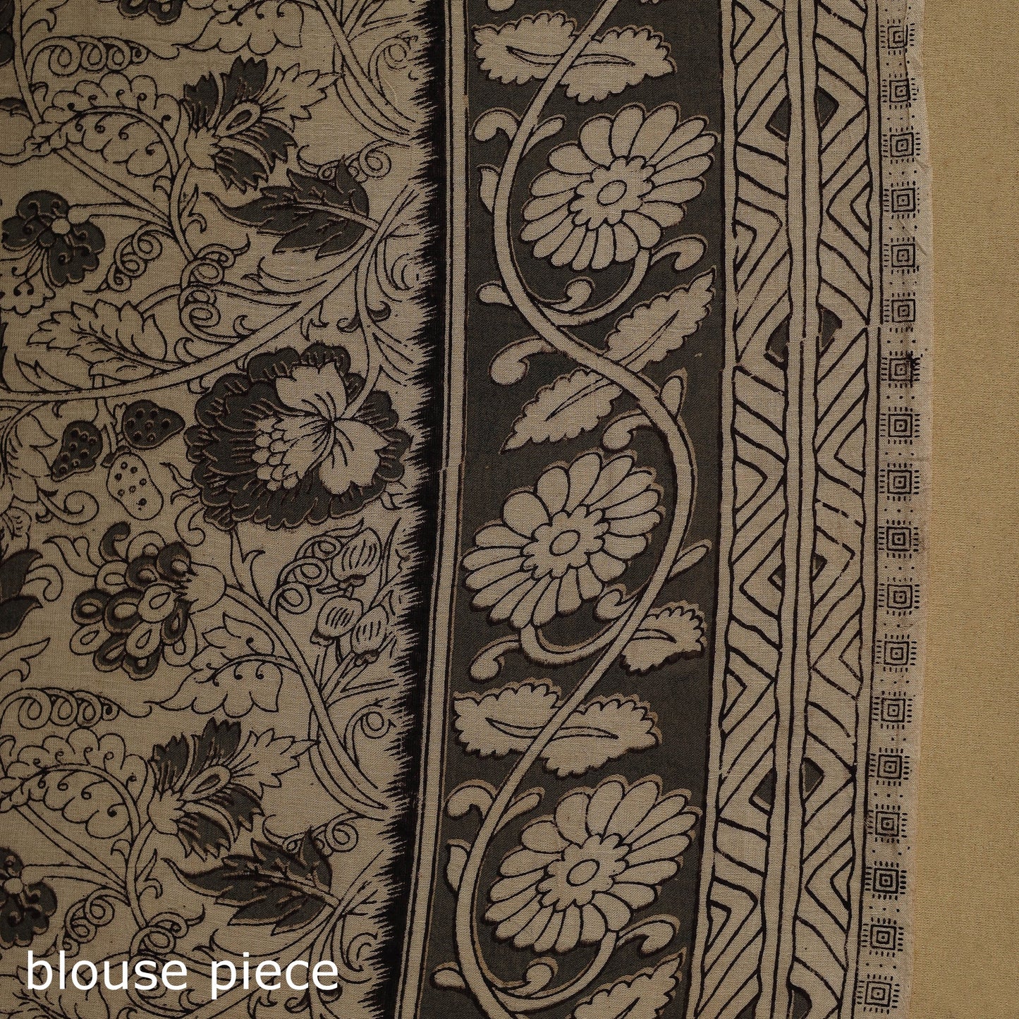 Printed cotton kalamkari saree 45 - handcrafted