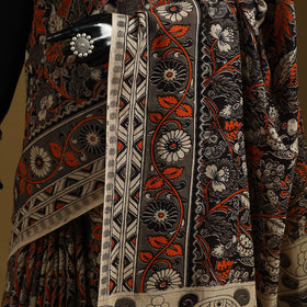 Printed cotton kalamkari saree 45 - handcrafted